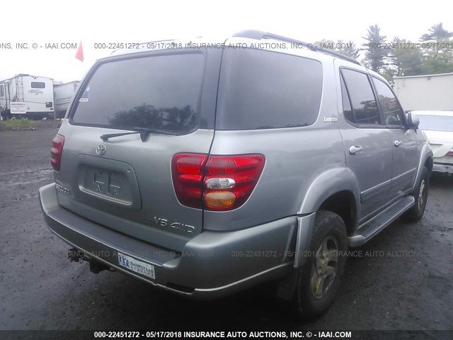 5TDBT48A92S095730 - 2002 TOYOTA SEQUOIA LIMITED SILVER photo 4