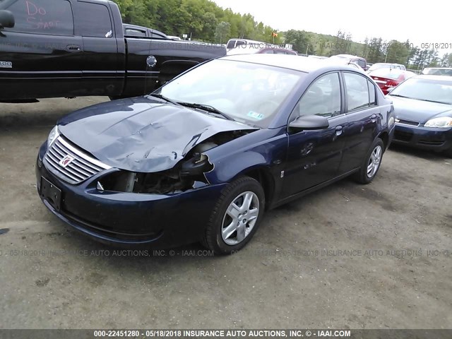 1G8AJ55F77Z196983 - 2007 SATURN ION LEVEL 2 BLUE photo 2