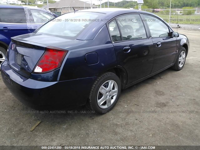 1G8AJ55F77Z196983 - 2007 SATURN ION LEVEL 2 BLUE photo 4