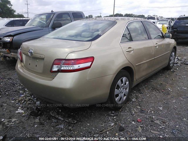 4T1BF3EK7AU031299 - 2010 TOYOTA CAMRY SE/LE/XLE 金色 照片 4