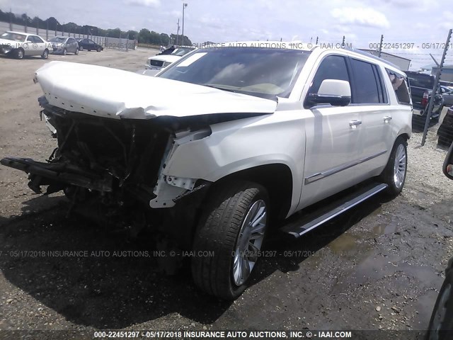 1GYS3UKJ8FR564099 - 2015 CADILLAC ESCALADE ESV PLATINUM WHITE photo 2