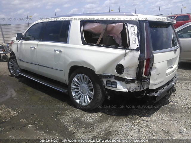 1GYS3UKJ8FR564099 - 2015 CADILLAC ESCALADE ESV PLATINUM WHITE photo 3