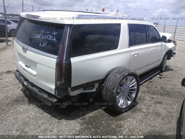 1GYS3UKJ8FR564099 - 2015 CADILLAC ESCALADE ESV PLATINUM WHITE photo 4