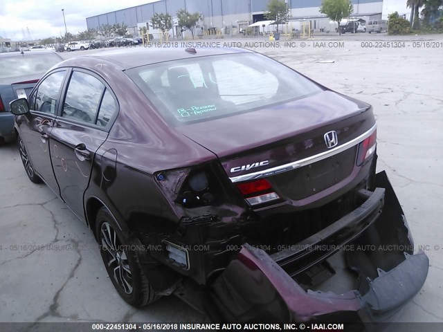 19XFB2F99DE288684 - 2013 HONDA CIVIC EXL RED photo 3
