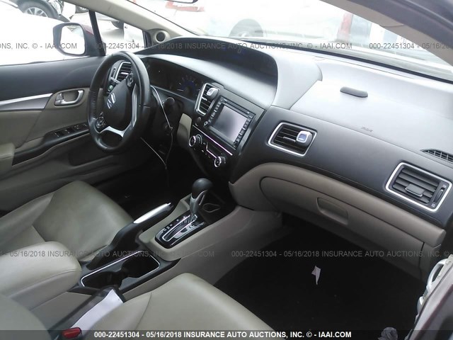 19XFB2F99DE288684 - 2013 HONDA CIVIC EXL RED photo 5