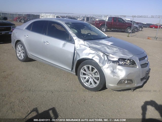 1G11E5SA1DF275347 - 2013 CHEVROLET MALIBU 2LT SILVER photo 1