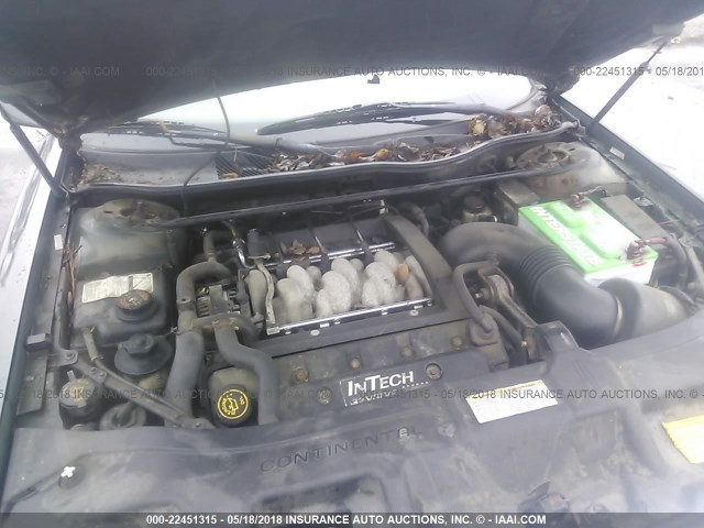 1LNHM97V6XY642856 - 1999 LINCOLN CONTINENTAL  Կանաչ լուսանկար 10