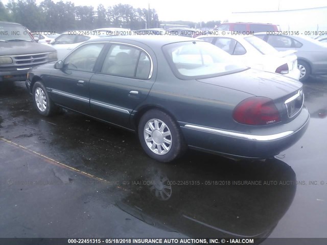 1LNHM97V6XY642856 - 1999 LINCOLN CONTINENTAL  GREEN photo 3