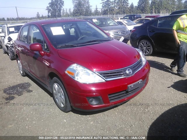 3N1BC1AP4AL430140 - 2010 NISSAN VERSA S/SL RED photo 1