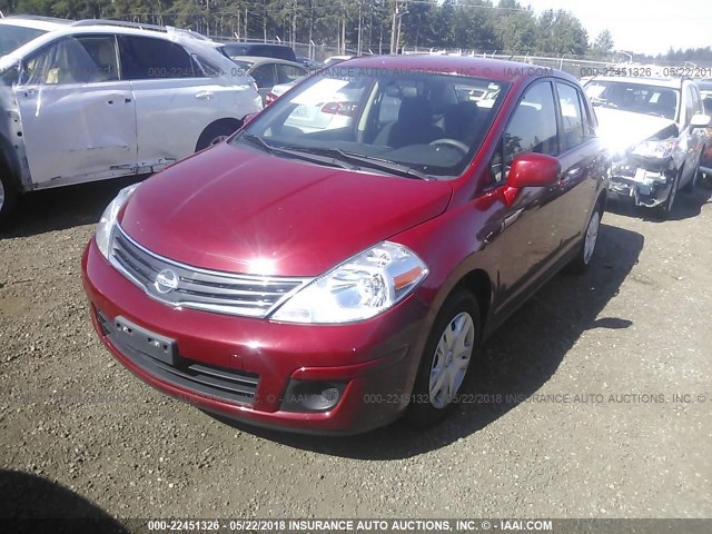 3N1BC1AP4AL430140 - 2010 NISSAN VERSA S/SL RED photo 2