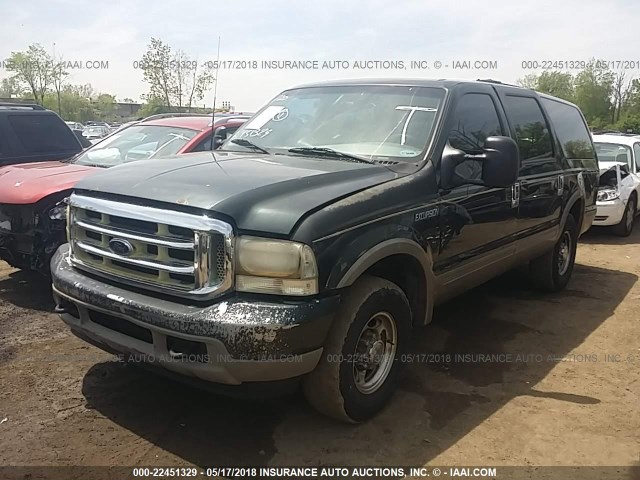 1FMNU42S5YED54641 - 2000 FORD EXCURSION LIMITED GREEN photo 2