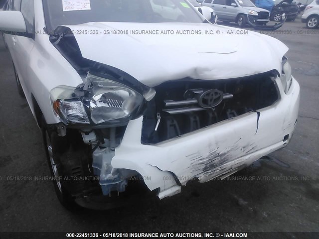 5TDKK3EH4AS020334 - 2010 TOYOTA HIGHLANDER SE WHITE photo 6