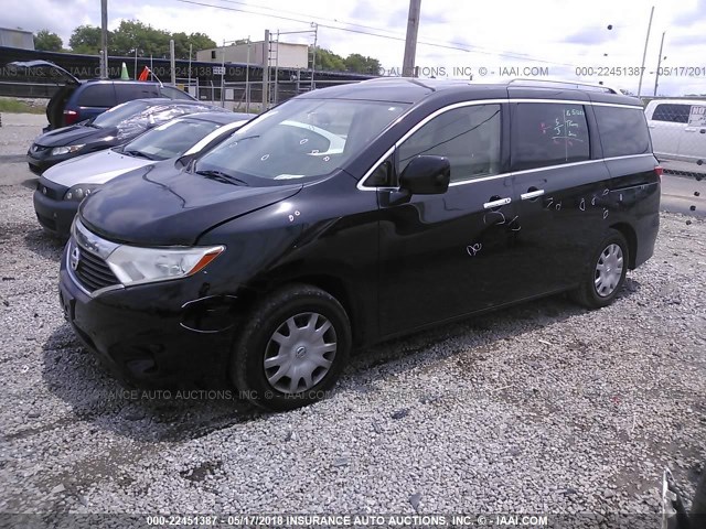 JN8AE2KP8C9033828 - 2012 NISSAN QUEST S/SV/SL/LE BLACK photo 2