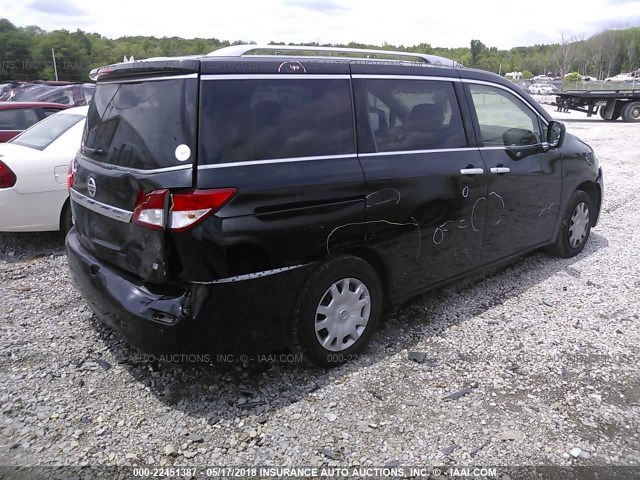 JN8AE2KP8C9033828 - 2012 NISSAN QUEST S/SV/SL/LE BLACK photo 4