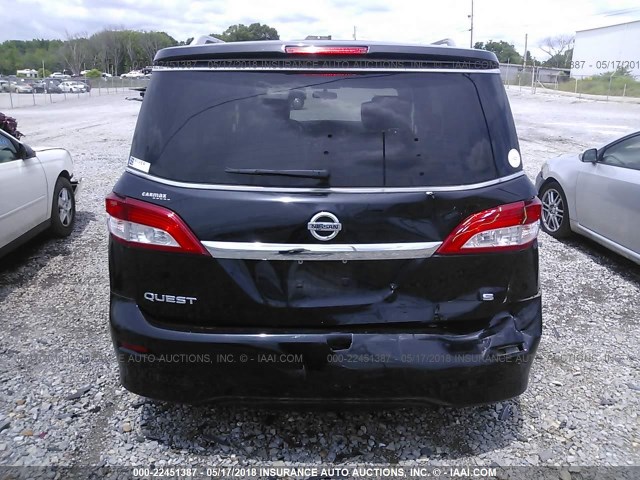 JN8AE2KP8C9033828 - 2012 NISSAN QUEST S/SV/SL/LE BLACK photo 6