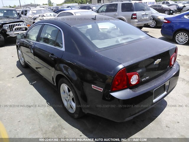 1G1ZG57B99F161926 - 2009 CHEVROLET MALIBU LS BLACK photo 3