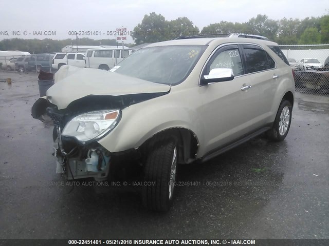 2CNALFEWXA6354897 - 2010 CHEVROLET EQUINOX LTZ TAN photo 2