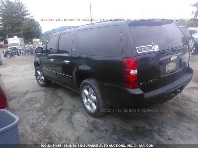 3GNFK16327G267794 - 2007 CHEVROLET SUBURBAN K1500 BLACK photo 3