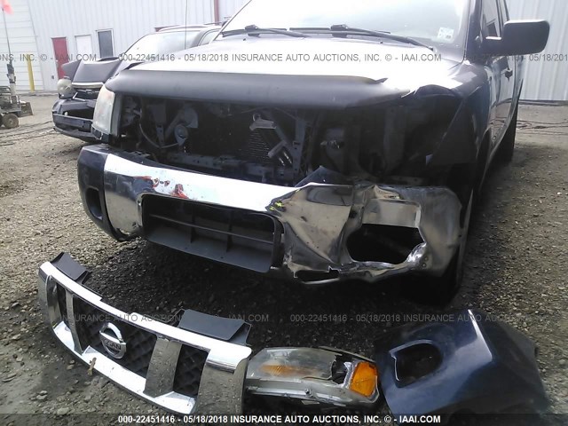 1N6BA06A98N309659 - 2008 NISSAN TITAN XE/SE/LE BLUE photo 6