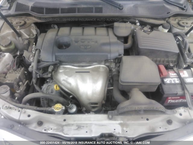 JTNBF3EKXB3006243 - 2011 TOYOTA CAMRY SE/LE/XLE ვერცხლისფერი ფოტო 10