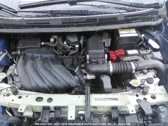 3N1CE2CP8FL366497 - 2015 NISSAN VERSA NOTE S/S PLUS/SV/SL/SR BLUE photo 10