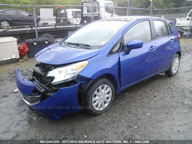 3N1CE2CP8FL366497 - 2015 NISSAN VERSA NOTE S/S PLUS/SV/SL/SR BLUE photo 2