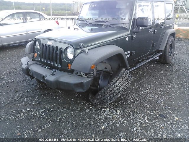 1J4BA3H15BL596870 - 2011 JEEP WRANGLER UNLIMITE SPORT GREEN photo 6