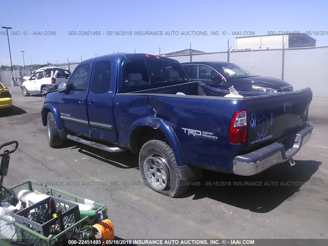 5TBBT44175S468525 - 2005 TOYOTA TUNDRA ACCESS CAB SR5 BLUE photo 3