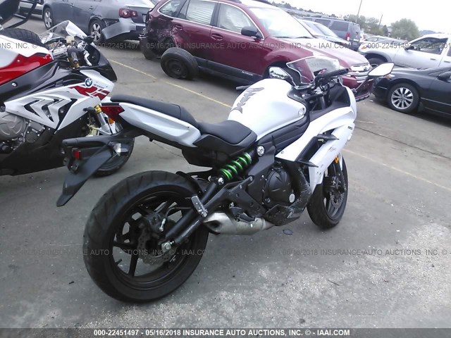 JKAEXEE19FDA19905 - 2015 KAWASAKI EX650 E WHITE photo 4