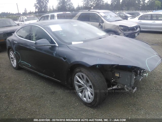 5YJSA1E2XGF160114 - 2016 TESLA MODEL S GRAY photo 1