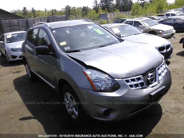 JN8AS5MTXFW662128 - 2015 NISSAN ROGUE SELECT S GRAY photo 1