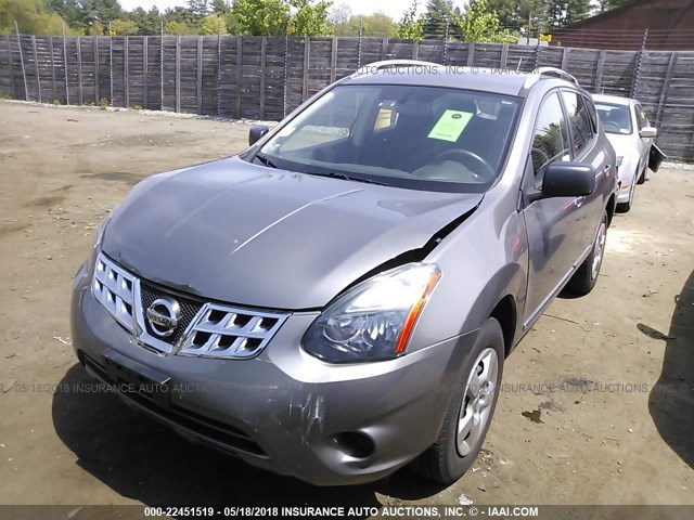 JN8AS5MTXFW662128 - 2015 NISSAN ROGUE SELECT S GRAY photo 2