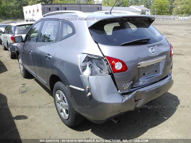 JN8AS5MTXFW662128 - 2015 NISSAN ROGUE SELECT S GRAY photo 3