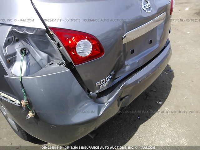 JN8AS5MTXFW662128 - 2015 NISSAN ROGUE SELECT S GRAY photo 6