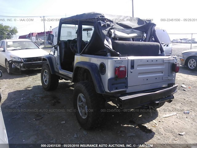 1J4FA39SX2P713845 - 2002 JEEP WRANGLER / TJ X GRAY photo 3