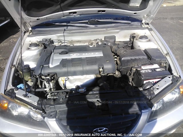 KMHDN46D34U827375 - 2004 HYUNDAI ELANTRA GLS/GT SILVER photo 10