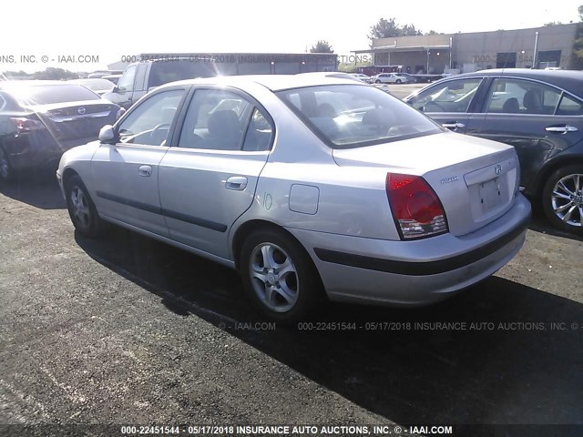 KMHDN46D34U827375 - 2004 HYUNDAI ELANTRA GLS/GT SILVER photo 3