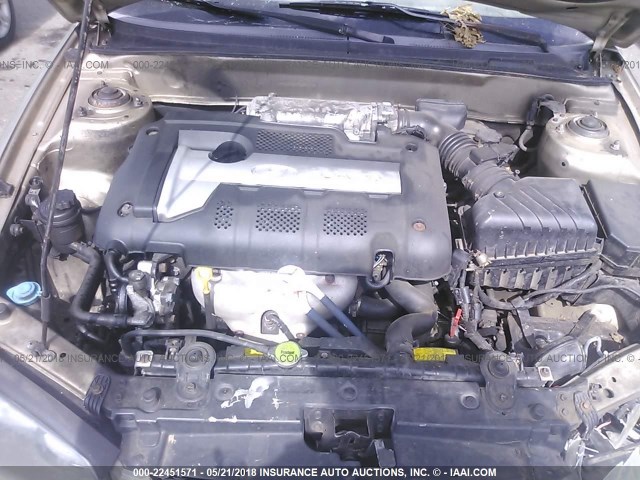 KMHDN46D55U953724 - 2005 HYUNDAI ELANTRA GLS/GT GOLD photo 10