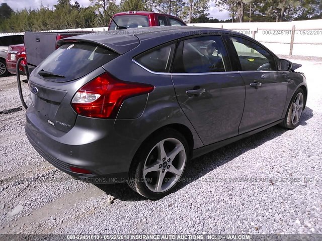 1FADP3N24DL353604 - 2013 FORD FOCUS TITANIUM GRAY photo 4