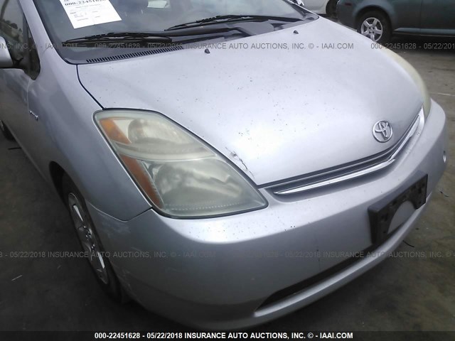 JTDKB20U063134614 - 2006 TOYOTA PRIUS SILVER photo 6