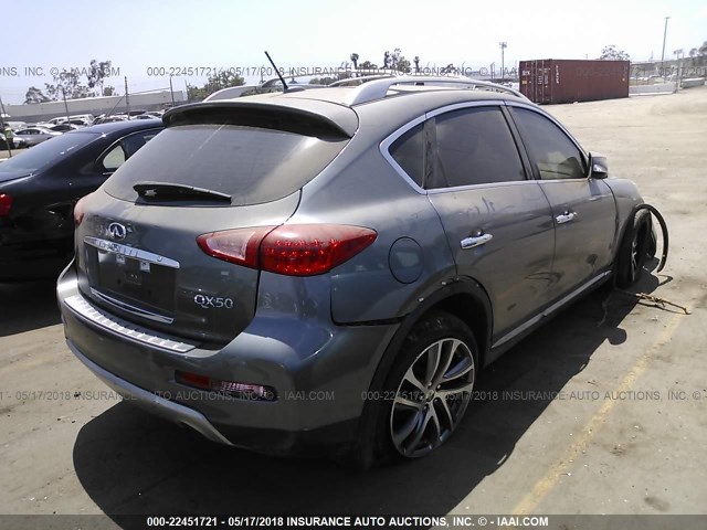 JN1BJ0RP6HM385447 - 2017 INFINITI QX50 GRAY photo 4