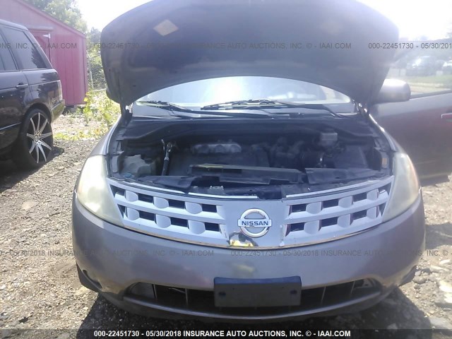 JN8AZ08W73W230272 - 2003 NISSAN MURANO SL/SE TAN photo 10