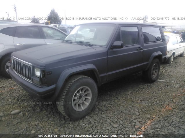 1J4FT27P4TL108957 - 1996 JEEP CHEROKEE SE BLACK photo 2