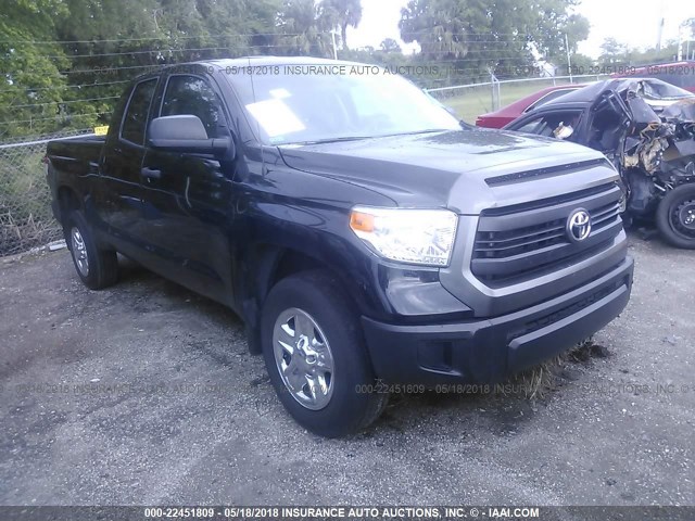 5TFRM5F19HX116521 - 2017 TOYOTA TUNDRA DOUBLE CAB SR/SR5 BLACK photo 1