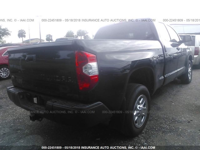 5TFRM5F19HX116521 - 2017 TOYOTA TUNDRA DOUBLE CAB SR/SR5 BLACK photo 4