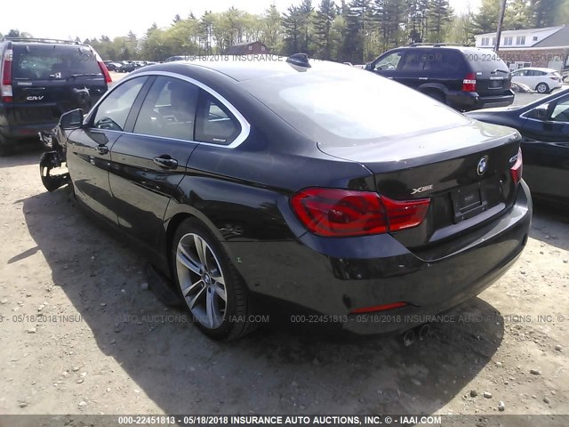 WBA4J3C58JBG96104 - 2018 BMW 430XI GRAN COUPE BLACK photo 3