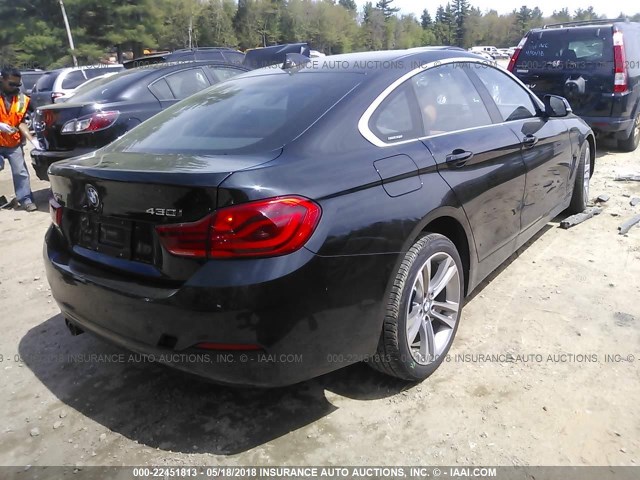 WBA4J3C58JBG96104 - 2018 BMW 430XI GRAN COUPE BLACK photo 4