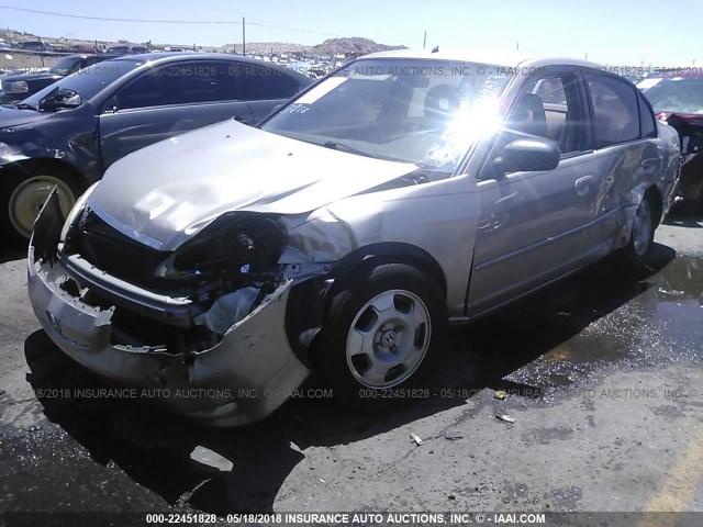 JHMES96623S014246 - 2003 HONDA CIVIC HYBRID GOLD photo 2