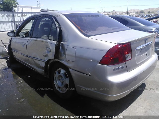 JHMES96623S014246 - 2003 HONDA CIVIC HYBRID GOLD photo 3