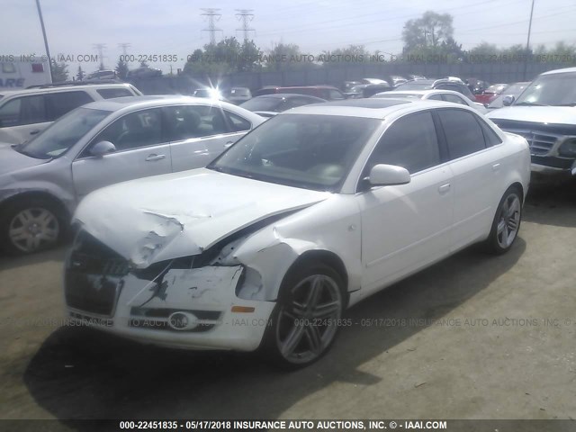 WAUDF78E66A122533 - 2006 AUDI A4 2.0T QUATTRO WHITE photo 2